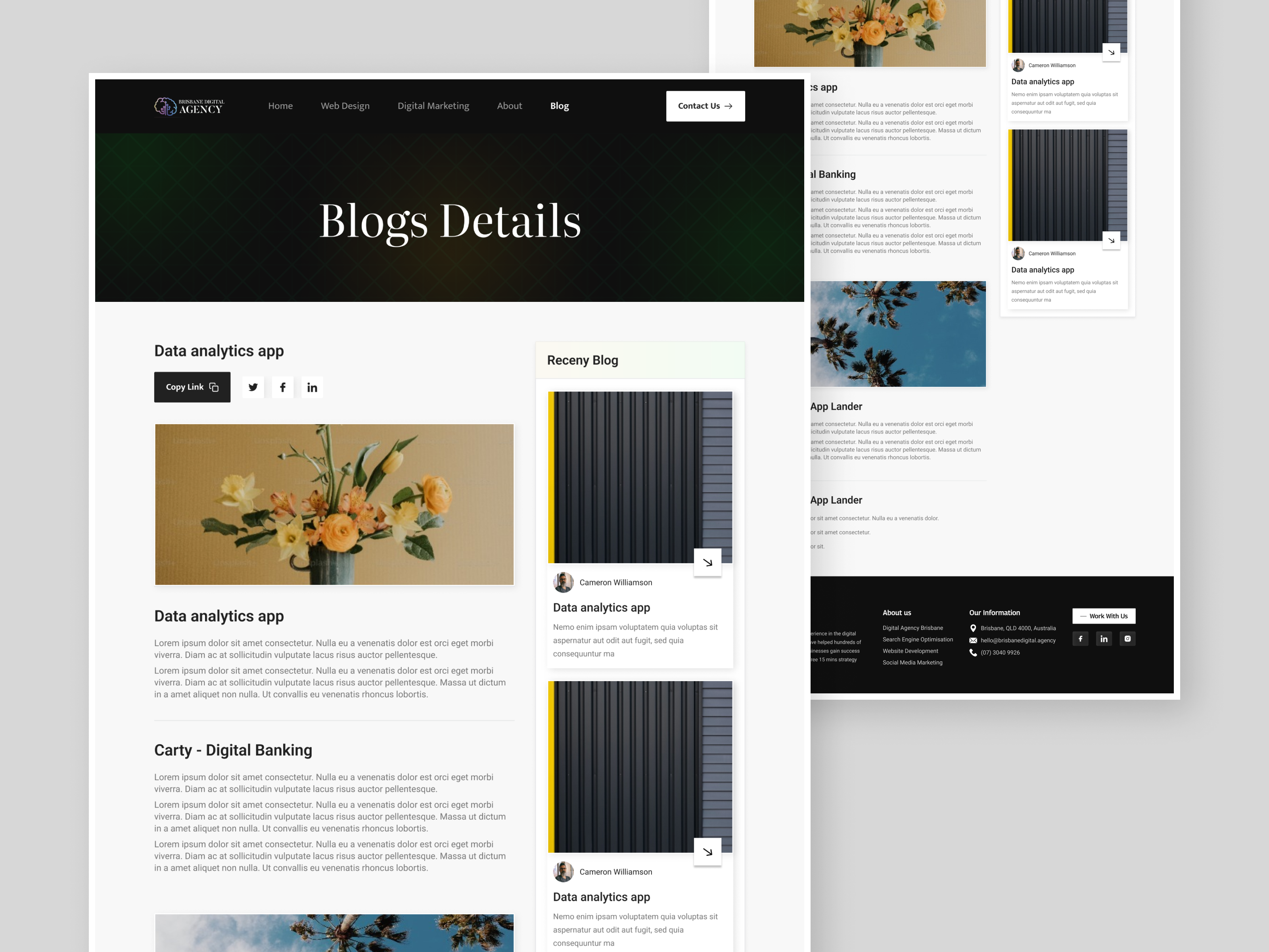 Blog Page Design  Behance