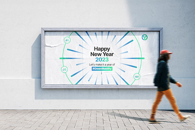 Minimal Happy New Year banner design for WheelCoin web3 m2e banner banner design brand design branding celebration design graphic design green happy new year m2e minimal mobility move to earn new year post post design poster poster design social media web3