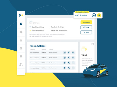 Taxi Service Dashboard app design dashboard ride service taxi ui