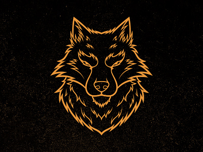 Golden Fox beast coyote design emblem face fox foxy gold golden head illustration logo logotype mascot predator print silhouette vector vintage