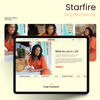 Starfire - Blog Membership Webflow Template blog blog membership design development figma web design webflow webflow design webflow template