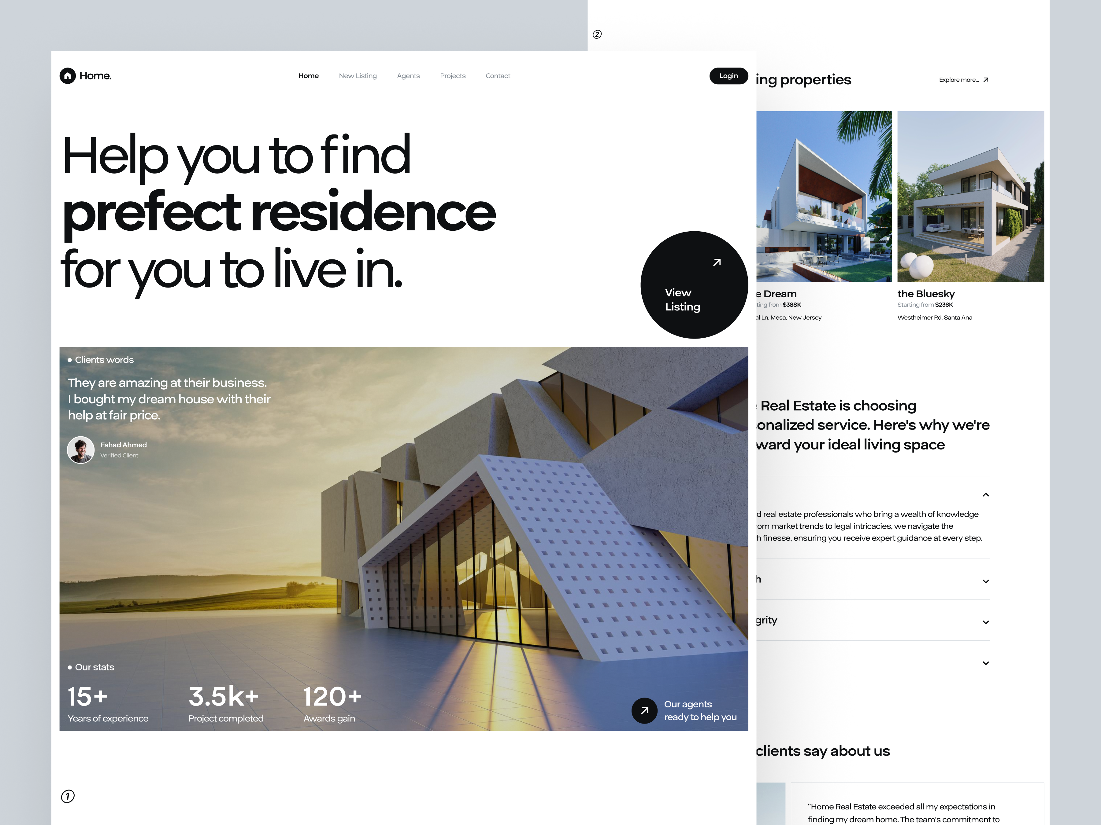 Home. (Real Estate Agency) buy house buy property clean design design landing page layout minimal modern design property managment real estate real estate agency real estate agent real estate landing page sell house ui design uxdesign web design web ui design website website design