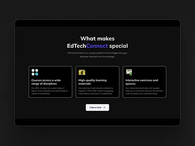 Features Section - Website Design clean design ed tech startup education website features features section minimal modern ui web design web sections website