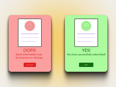 Flash messages UI Design dailyui errormessage flashmessages successmessages ui uidesign