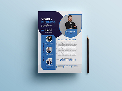 Conference Flyer Template a4 annual brand identity business business conference flyer company conference convention corporate event expo leaflet marketing meeting multipurpose newspaper poster professional prospectus seminar