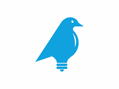bulb + bird bird brand branding bulb design graphic design logo symbol