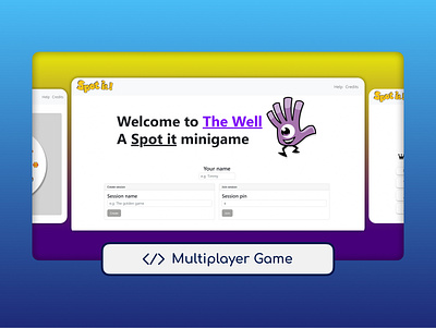 Multiplayer Game - Spot it The Tower css fun game graphic design html javascript multiplayer multiplayer game node players programming react the tower ui userinterface web web game web implemented website website design