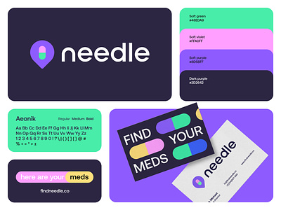 Needle logo and branding adhd brand branding business cards doctor finding graphic design help icon location logo medical medicine meds monogram pharmacy pills pin