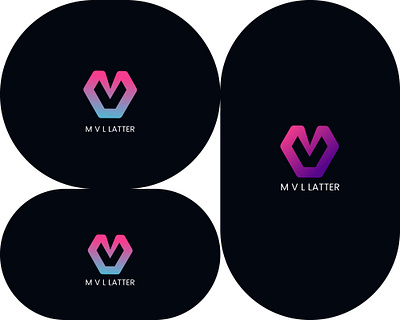 Latter M+V+L(nagative space)Brand Identity, logo. 3d animation app brandidea branding concept design graphic design latter logo lattermark logo logobrand logotype modern motion graphics negative space style trend ui