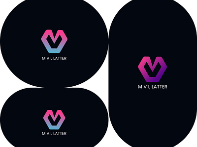 Latter M+V+L(nagative space)Brand Identity, logo. 3d animation app brandidea branding concept design graphic design latter logo lattermark logo logobrand logotype modern motion graphics negative space style trend ui