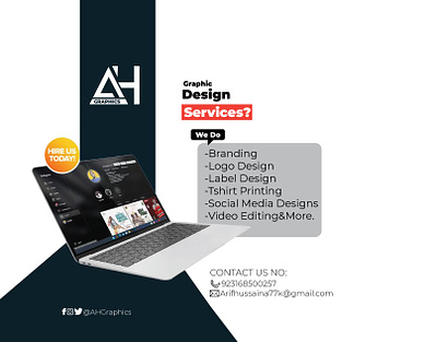 AHGraphics Services banner branding graphic design instagram logo motion graphics social media post