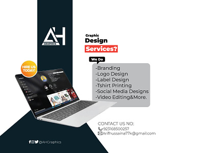 AHGraphics Services banner branding graphic design instagram logo motion graphics social media post