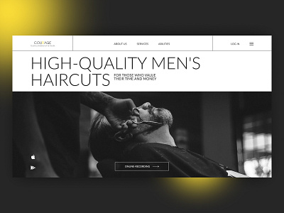 Design Solution for Barbershop Website barbershop branding design hair landing ui ux web design