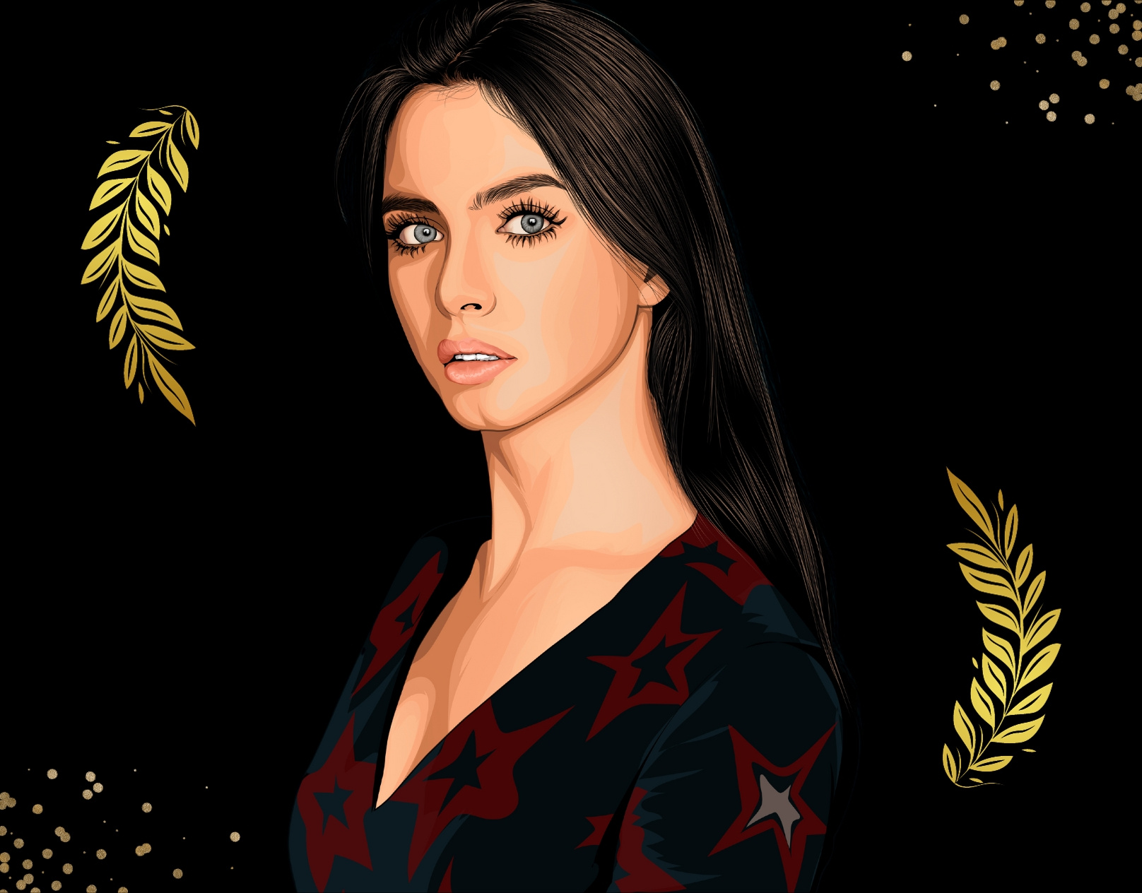 Victoria Vishnevetskaya: Exquisite Vector Portrait illustration adobe illustrator art artist cartoon design digital art digital portrait drawing dribble artist face art graphic design illustration line art portrait portrait painting sumitvectorart vector vector art vector artist