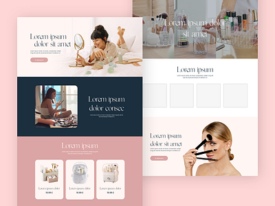 Beauty Tools Ecommerce Landing Page beauty beauty tools beauty ui