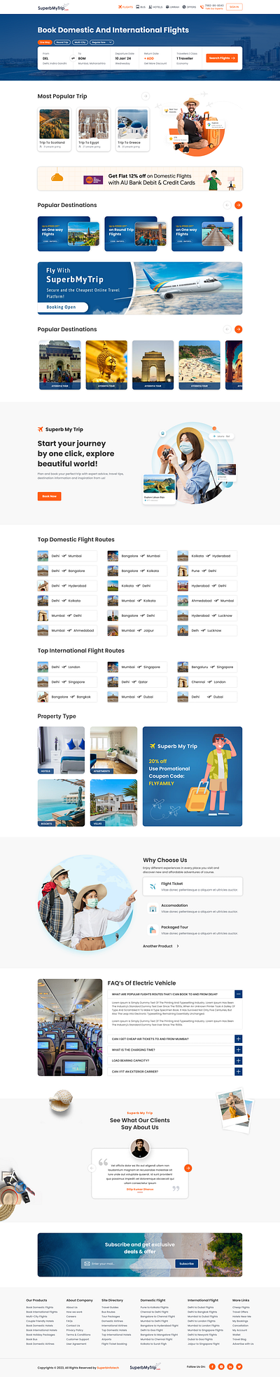 Travel and Flight Booking Website UI Design book hotel bus design domestic travel website flight flight booking form form ui design hotel room travel travel website ui design web design website