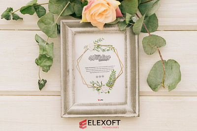 Wedding Anniversary Frame Design | Elexoft Technologies 3d animation branding graphic design logo motion graphics ui