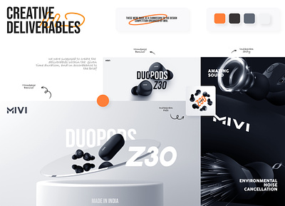 Creative Deliverables - Ad Campaign 3d 3d render branding design earphones ad graphic design logo product ad
