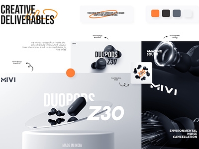 Creative Deliverables - Ad Campaign 3d 3d render branding design earphones ad graphic design logo product ad