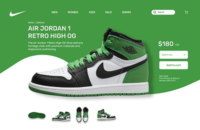 Nike Shoe Website Interface branding graphic design interfacedesign logo nike shoewebsite ui webinterface