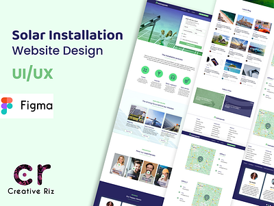 Solar Installation Website UI/UX Design in Figma figma solar solar energy ui ui design uiux user interface design ux design web design website design