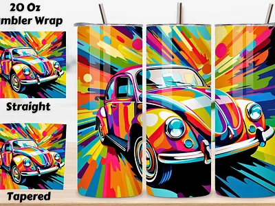 Pop Art Car Tumbler Wrap, Sublimation 20oz PNG 3d 3d tumbler wrap design graphic design illustration skinny tumbler sublimation skinny tumbler wrap sublimation tumbler tumbler png tumbler sublimation tumbler sublimation design tumbler template tumbler wrap watercolor design