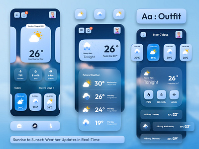 Weather Application branding design graphic design illustration logo mobile application ui user interface ux vector