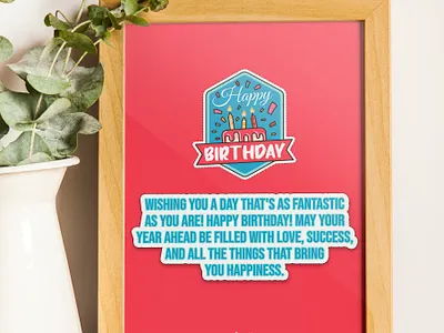 Happy Birthday Frame Design | Elexoft Technologies 3d animation branding graphic design logo motion graphics ui