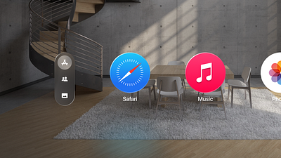 Spatial icon animation for Apple Vision Pro in Figma 3d animation apple ar augmented augmentedreality design ico icone pro prototype reality ui ux vision visionpro