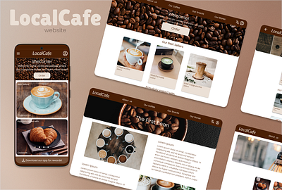 Cafe Website branding ui ux website