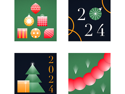 New Year's cards adaptive branding cards design figma graphic design illustration inspiration newyeardesign smm ui