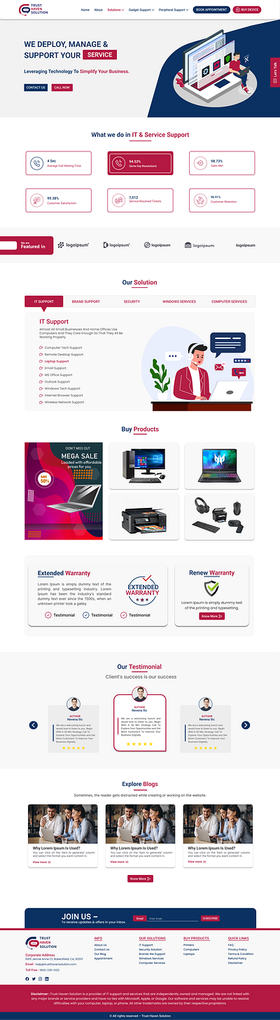 IT Support Website Design it it support support web design website design