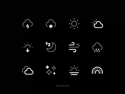 Animated weather icons! 🌧️ anima animated icon animation design icon icondesign iconly pro iconography iconpack icons iconset motion motion graphics ui weather