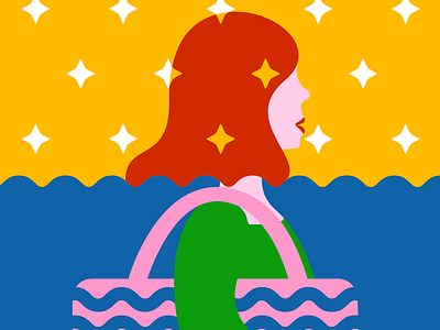 ✨Finland✨ finland girl illustration stars waves