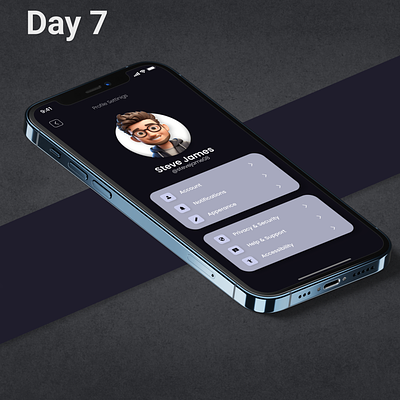 Daily UI #007 | Settings daily ui challenge dailyui ui ui designer user interface