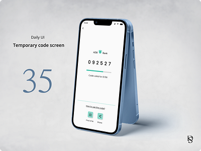 Temporary code screen app design code screen daily ui design mobile design ui ux