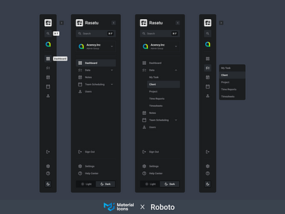 Rasatu - Sidebar Exploration dashboard detail sidebar ui