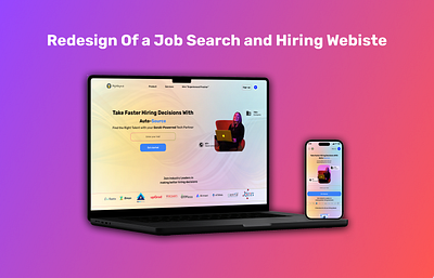 Job Search and Hiring Website landing page branding design job search and hiring website redesign ui web design
