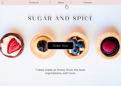 Cake Business Website Concept branding figma graphic design ui web design