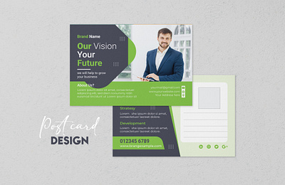 Marketing post card minimal post card post card design