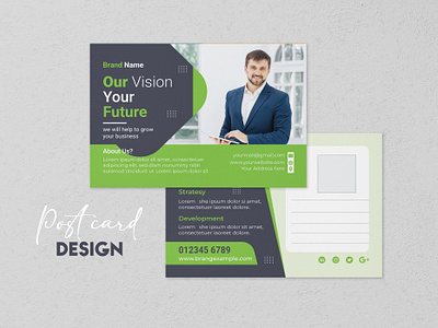 Marketing post card minimal post card post card design