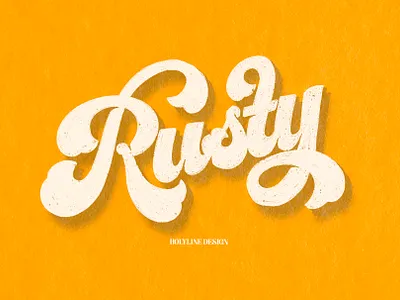 Rusty Lettering bold font crafting display hand drawn lettering letters logo logotype retro script timpelapse type