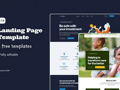 Landing Page Template app branding design graphic design illustration logo motion graphics typography ui ux vector