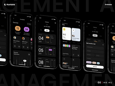 HR Management App application employee graphics hr management human resources interview ios management app mobile mobile app product design task management ui ux