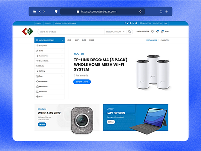 Computer Bazar - Store Website ecommerce store tech ui web design