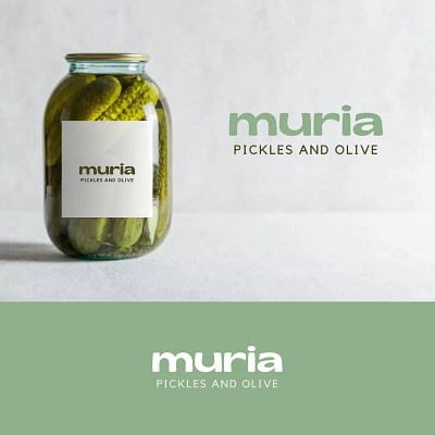 Logo for a Pickle Brand food industry food logo graphic design logo logo design logo designer muria muria logo pickle brand pickle branding pickle logo picklebranding visual identity design