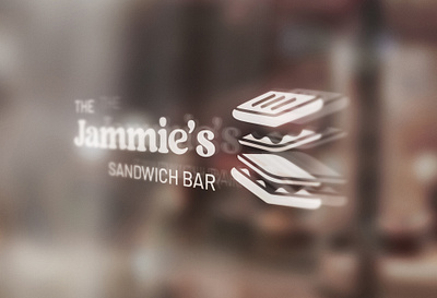 Jammie's Sandwich Bar bold font branding food identity graphic design graphic inspiration graphic trend logo retro modern sign mockup trend visual identity