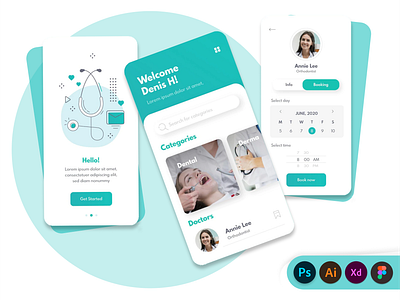 Medical App 3d animation branding graphic design logo motion graphics ui