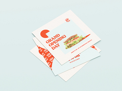 Jammie's Sandwich Bar branding clean design design inspiration flyer food brand graphic design logo mockup modern restaurant opening trend visual identity