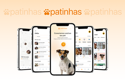 Patinhas Pet App (Mobile Application) Adoption App app branding design mobile pet ui ui design user experience user interface ux ux design uxdesign